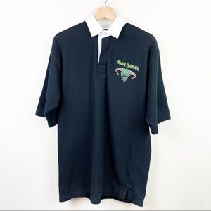 Shirt Large Iron Maiden Retro Graphic Band Polo Tee Heavy Metal
